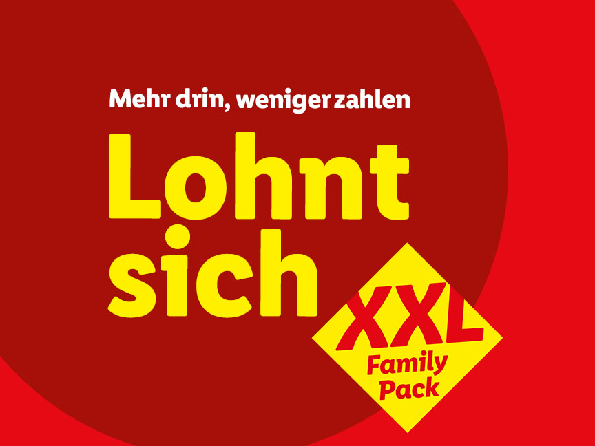 Weniger zahlen mit XXL Family Packs